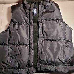 Gap Womens L black Puff Down Filled Vest with  pockets